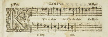 Byrd Mass for 3 voices manuscript